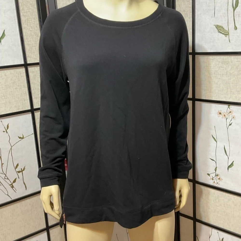STELLA & Dot Long Sleeved Top with Gold Zipper Embellishment on Each Side L - Picture 2 of 6